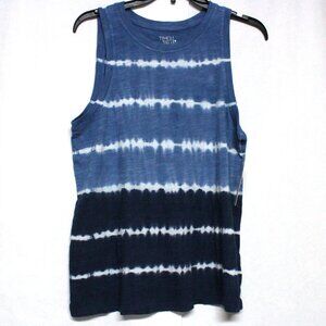Time and Tru Women's Small 4-6 Tye Die Blue & White Tank Top